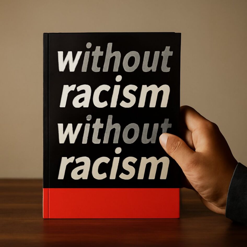 Editorial illustration explaining color-blind, cultural, and contemporary racism