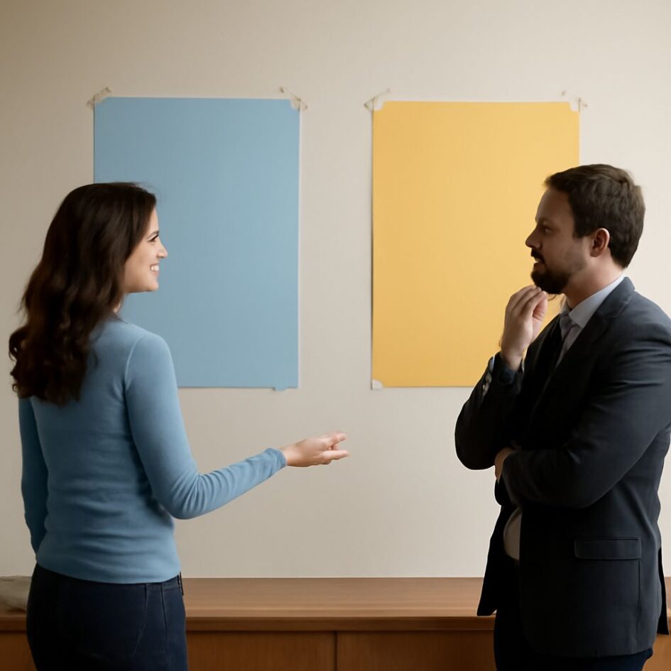 Still image showing composition, color, typography, symbols, and persuasive appeals